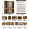 Rustic Freestanding Kitchen Pantry Storage Cabinet