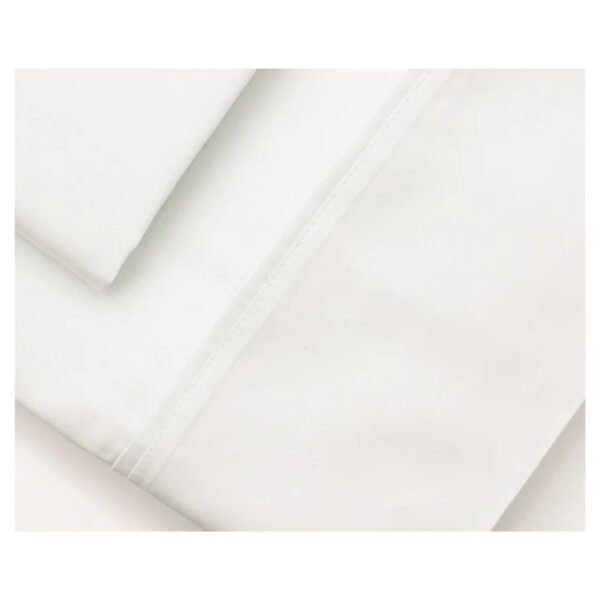 Hemmed Bedding Bundle - Organic Cotton Sateen - White, Twin