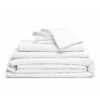 Hemmed Bedding Bundle - Organic Cotton Sateen - White, Twin