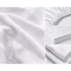 Hemmed Bedding Bundle - Organic Cotton Sateen - White, Twin