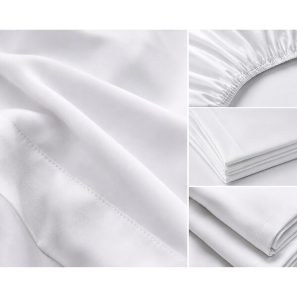 Hemmed Bedding Bundle - Organic Cotton Sateen - White, Twin