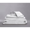 Hemmed Bedding Bundle - Organic Cotton Sateen - White, Twin