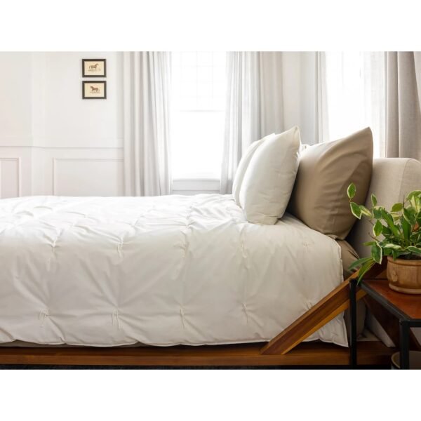 All-Season Comforter & Pillow Set - Climate Beneficial Wool, Organic Cotton Cover - Queen