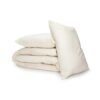 All-Season Comforter & Pillow Set - Climate Beneficial Wool, Organic Cotton Cover - Queen