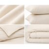 All-Season Comforter & Pillow Set - Climate Beneficial Wool, Organic Cotton Cover - Queen