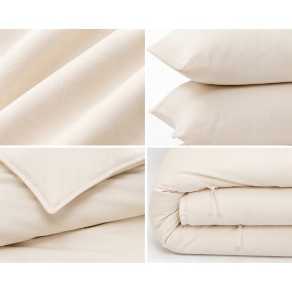 All-Season Comforter & Pillow Set - Climate Beneficial Wool, Organic Cotton Cover - Queen