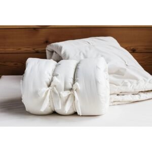 Organic Wool-Filled Comforter - Cotton Encased - White, Full/Queen
