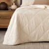 AMY-BP294-1 Machine Washable Wool Comforter - Lightweight, British Wool - Twin